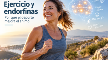 Ejercicio y endorfinas relacionados con el bienestar y el estado de ánimo