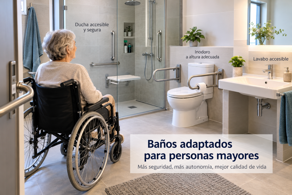Baños adaptados para personas mayores: cómo hacerlos seguros y accesibles