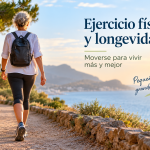Ejercicio físico y longevidad: mujer caminando al aire libre