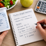 Cálculo de los puntos de los alimentos Weight Watchers con calorías, grasa y fibra