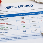 Analítica con colesterol total, LDL, HDL y triglicéridos