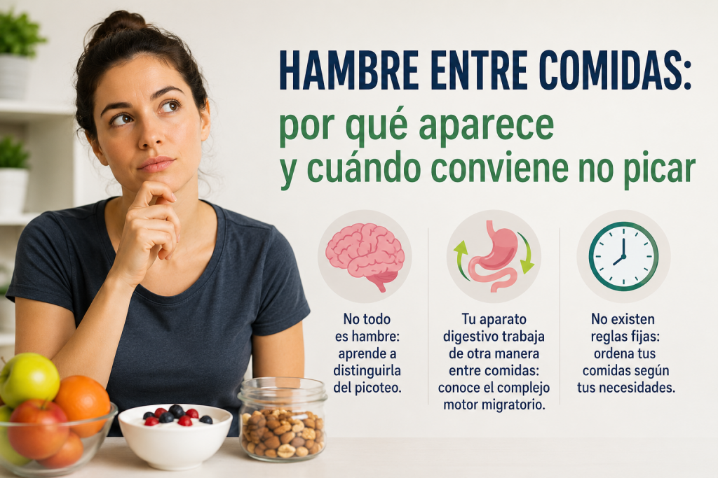 Hambre entre comidas: por qué aparece y cuándo conviene no picar