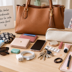 Cómo organizar un bolso de mujer con sus objetos esenciales ordenados