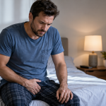 Hombre con molestias por una erección prolongada compatible con priapismo