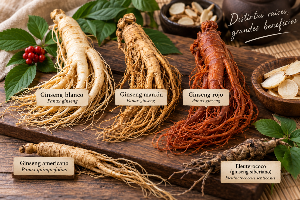 Tipos de ginseng: diferencias y cuál elegir