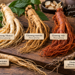Tipos de ginseng: blanco, rojo, americano y eleuterococo o ginseng siberiano
