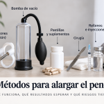 Métodos para alargar el pene con extensor, bomba de vacío y otras técnicas