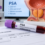 Análisis de sangre para medir el PSA o antígeno prostático específico