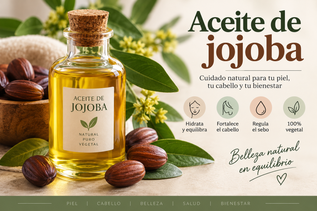 Aceite de jojoba: para qué sirve, propiedades y usos en piel y cabello
