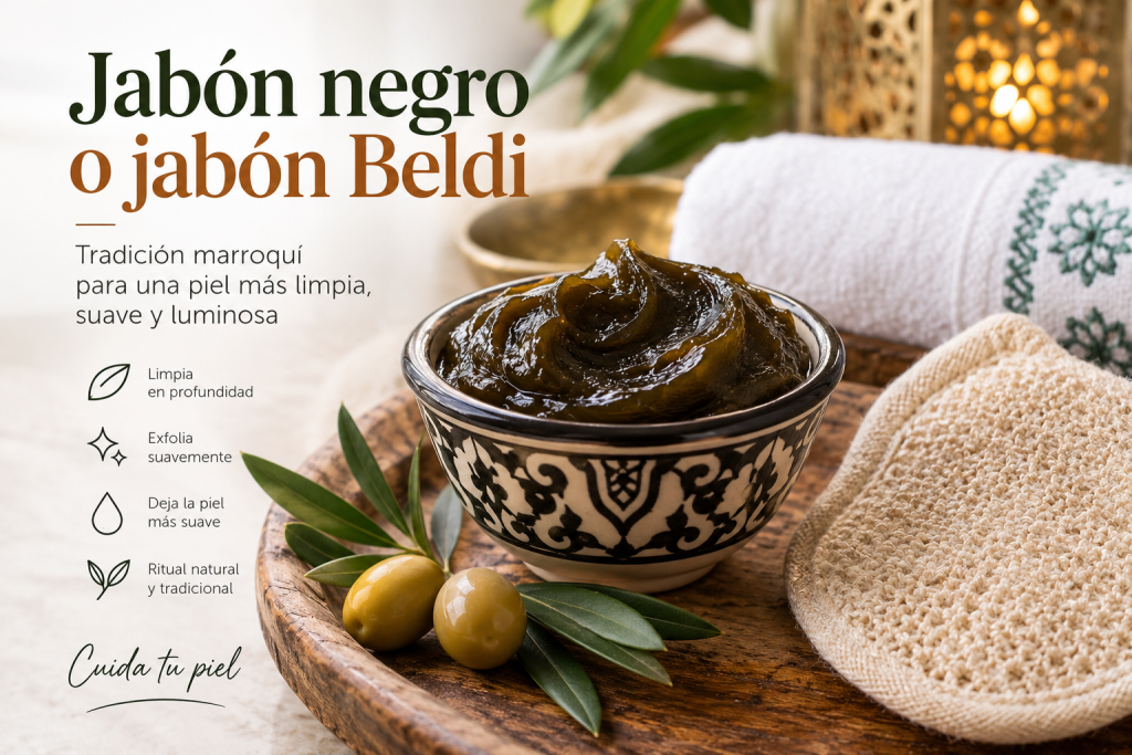 El Jabón Negro o beldi, cosmético esencial del Hammam