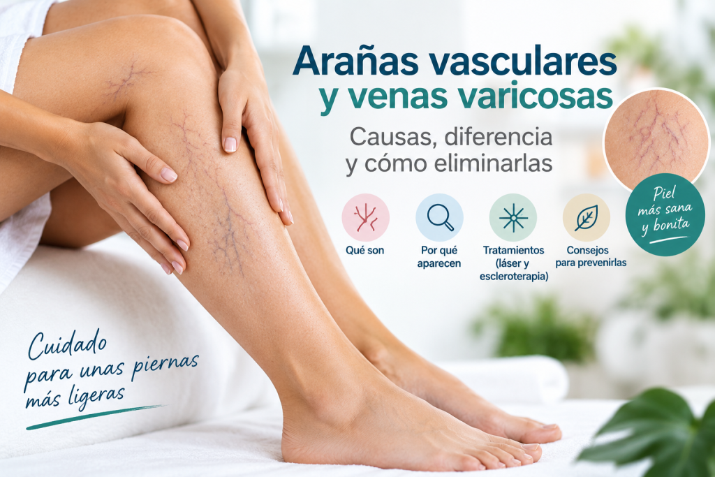 Arañas vasculares: causas, diferencia con las varices y cómo eliminarlas