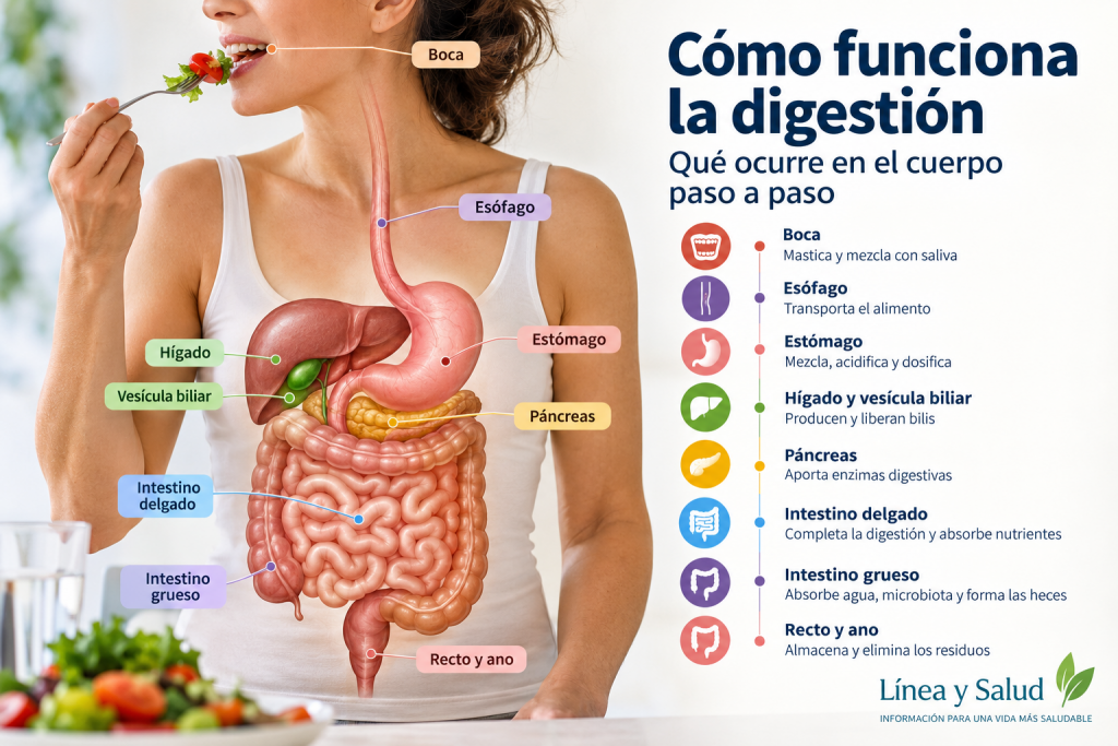 Cómo funciona la digestión: qué ocurre en el cuerpo paso a paso