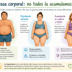 Diferentes formas de acumular grasa corporal: abdominal, uniforme y en caderas y muslos