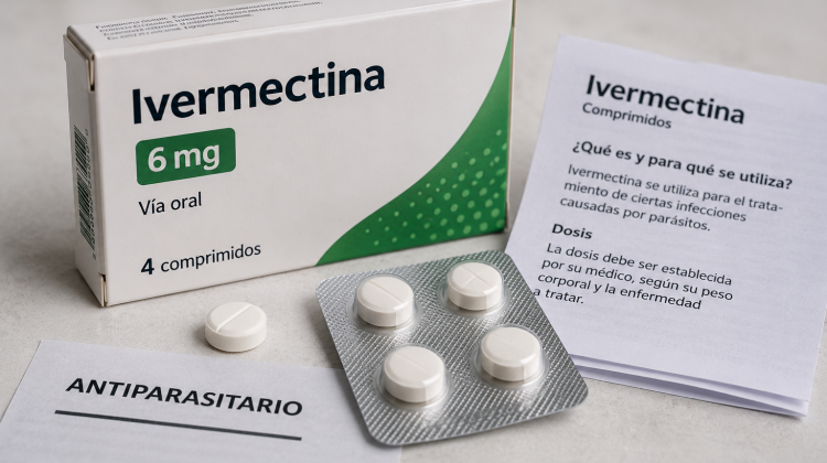 Ivermectina en comprimidos, medicamento antiparasitario de uso humano