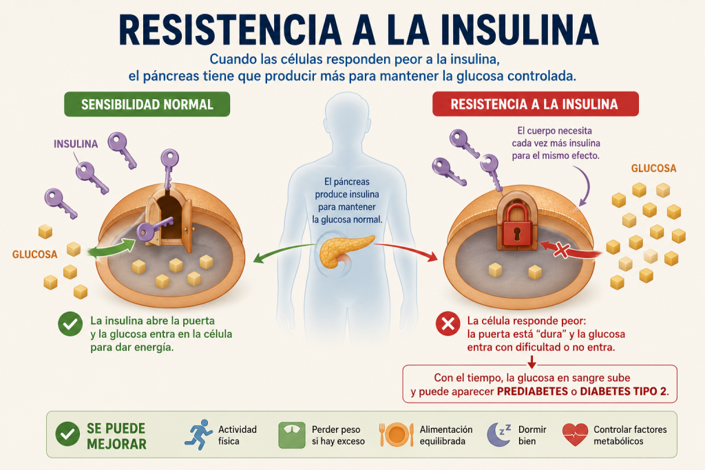 Resistencia a la insulina: qué es, causas y cómo mejorarla