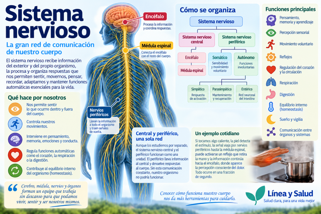 Sistema nervioso: qué es, cómo se organiza y qué funciones tiene