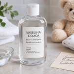 Vaselina líquida o aceite mineral derivado del petróleo para uso cosmético