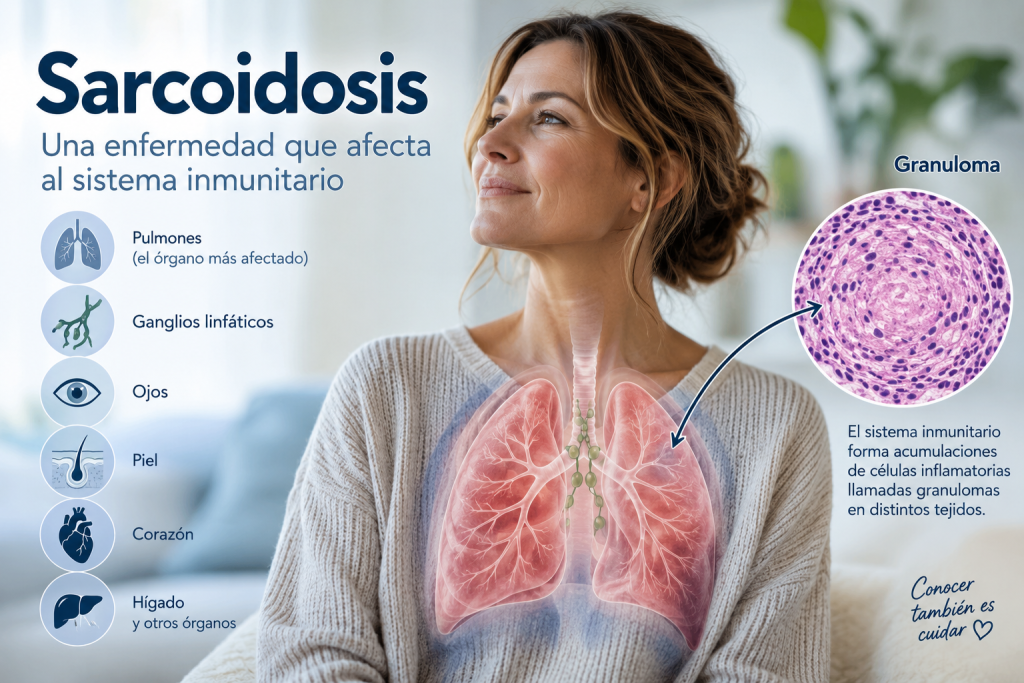 Sarcoidosis: qué es, síntomas, causas y cómo afecta al sistema inmunitario